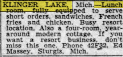 Klinger Lake Shopping Center (Klinger Lake Lunch) - Mar 23 1951 Article (newer photo)